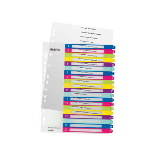 Leitz Leitz WOW printbare index, 20 tabs