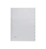 Pergamy Pergamy tabbladen, ft A4, 23-gaatsperforatie, grijze PP, set 1-10