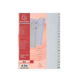 Exacompta Exacompta tabbladen voor ft A4, uit PP, van A tot Z, 20 tabs, grijs