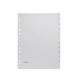 Pergamy Pergamy tabbladen, ft A4, 11-gaatsperforatie, grijze PP, janvier-décembre