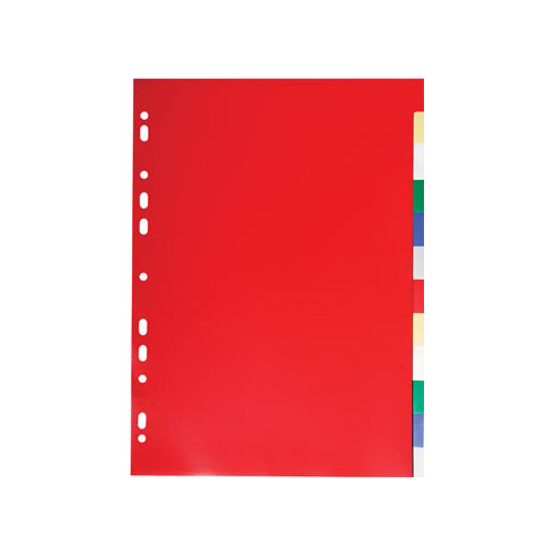 Exacompta Exacompta tabbladen voor ft A4, uit PP 12/100e, 12 tabs, geassorteerde kleuren