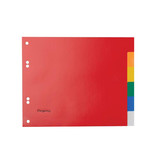 Pergamy Pergamy tabbladen, ft A5, 6-gaatsperforatie, PP, 6 tabs in geassorteerde kleuren