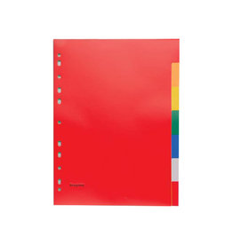 Pergamy Pergamy tabbladen, A4, 11-gaatsperforatie, 7 tabs
