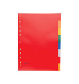 Pergamy Pergamy tabbladen, A4, 11-gaatsperforatie, 8 tabs
