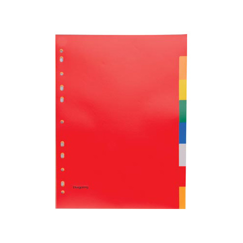 Pergamy Pergamy tabbladen, A4, 11-gaatsperforatie, 8 tabs