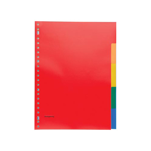 Pergamy Pergamy tabbladen, A4, 23-gaatsperforatie, 5 tabs