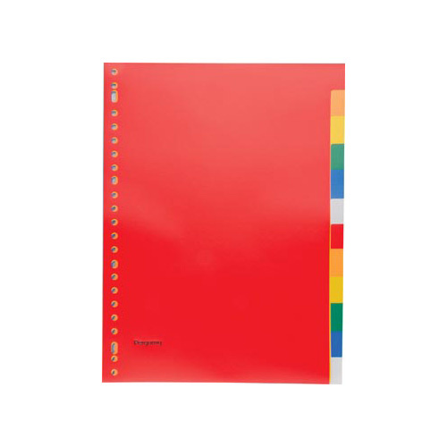 Pergamy Pergamy tabbladen, A4, 23-gaatsperforatie, 12 tabs