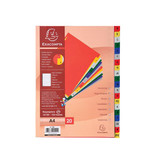 Exacompta Exacompta tabbladen voor ft A4, uit PP, van A tot Z, 20 tabs, met indexblad, geassorteerde kleuren