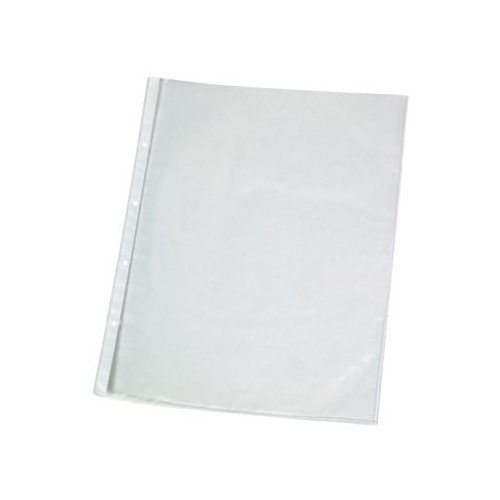 Q-CONNECT Q-CONNECT geperforeerde showtas 11-gaatsperforatie, glashelder, 75 micron, pak van 10 stuks