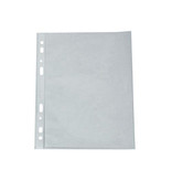 Q-CONNECT Q-CONNECT geperforeerde showtas 11-gaatsperforatie, glashelder, 75 micron, pak van 100 stuks