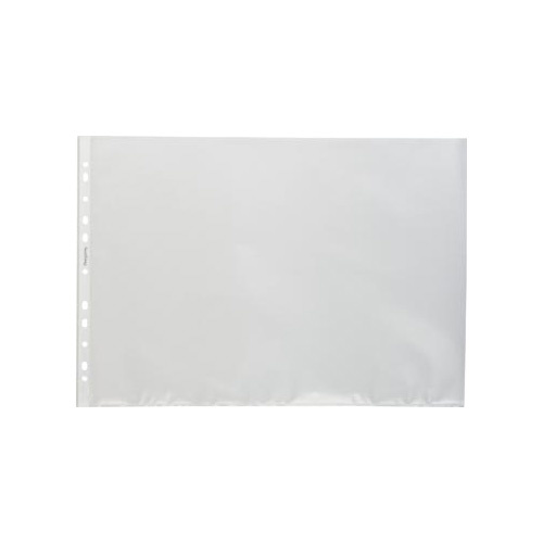 Pergamy Pergamy geperforeerde showtas, ft A3 landscape, 11-gaatsperforatie, gekorrelde PP, pak van 100 stuks