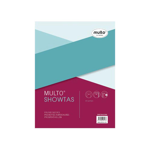 Multo Multo geperforeerde showtas ft A3, 80 mic. gekorreld, 10 st