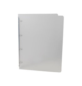 Alpha ringmap, voor ft A4, uit PP, 4 ringen van 16 mm, transparant wit