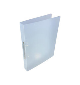 Alpha ringmap, voor ft A4, uit PP, 2 ringen van 25 mm, transparant wit