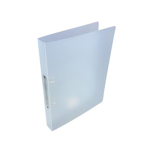 Alpha ringmap, voor ft A4, uit PP, 2 ringen van 25 mm, transparant wit