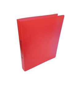Alpha ringmap, voor ft A4, uit PP, 2 ringen van 25 mm, transparant rood