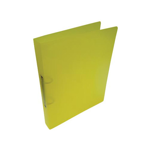 Alpha ringmap, voor ft A4, uit PP, 2 ringen van 25 mm, transparant geel