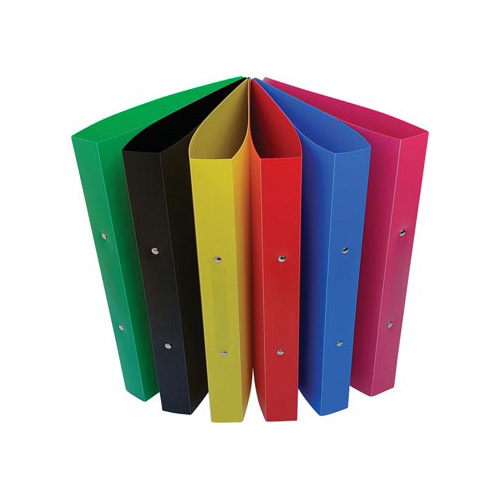 Alpha ringmap, voor ft A4, uit PP, 2 ringen van 25 mm, geassorteerde kleuren