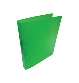 Alpha ringmap, voor ft A4, uit PP, 2 ringen van 25 mm, transparant groen