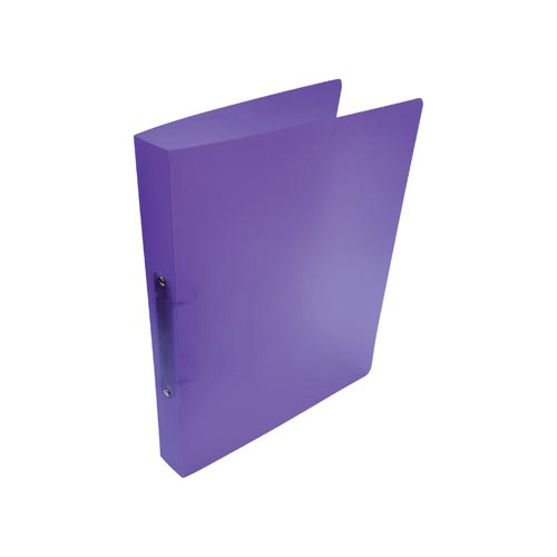 Alpha ringmap, voor ft A4, uit PP, 2 ringen van 25 mm, transparant paars