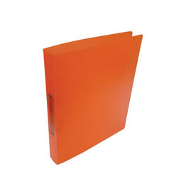 Alpha ringmap, voor ft A4, uit PP, 2 ringen van 25 mm, transparant oranje