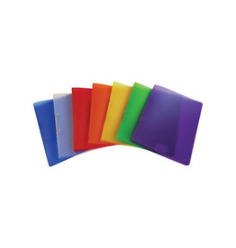 Alpha ringmap, voor ft A4, uit PP, 2 ringen van 16 mm, geassorteerde transparante kleuren
