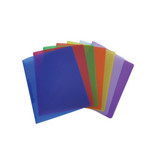 Alpha ringmap, voor ft A4, uit PP, 2 ringen van 25 mm, geassorteerde transparante kleuren