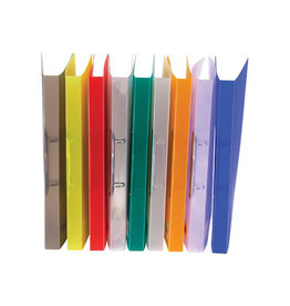 Bronyl Bronyl ringmap, voor ft A4, uit PP, 2 D-ringen van 15 mm, geassorteerde transparante kleuren