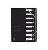 Oxford Elba Oxford Top File+ sorteermap, 8 vakken, met elastosluiting, zwart