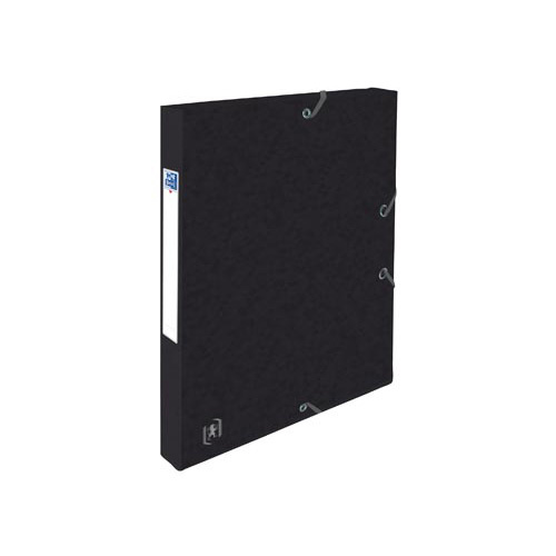 Oxford Elba elastobox Oxford Top File+ rug van 2,5 cm, zwart