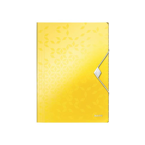 Leitz Leitz WOW elastomap met 3 kleppen, uit PP, ft A4, geel