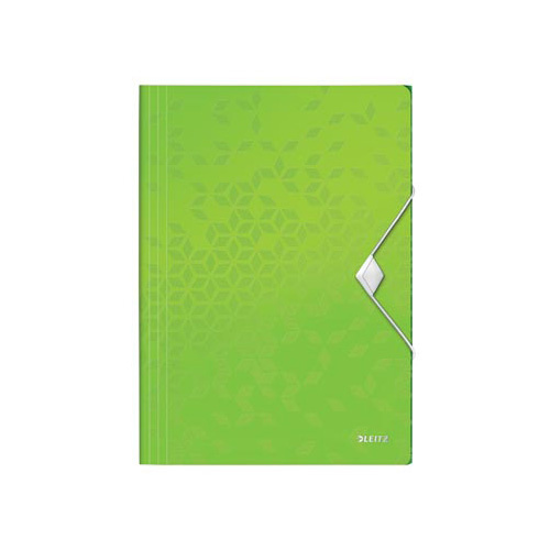 Leitz Leitz WOW elastomap met 3 kleppen, uit PP, ft A4, groen