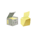 Post-it Recycled Z-notes, 100 vel, ft 76 x 76 mm, geel, pak van 6 blokken