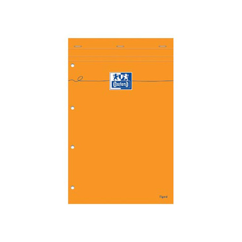 Oxford Oxford Orange Pads schrijfblok, ft A4+, gelijnd, 160 bladzijden, 4-gaatsperforatie