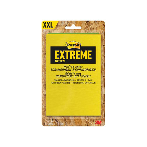 Post-it Post-it® Extreme Notes, ft 114 x 171 mm, 2 blokken van 25 blaadjes, geassorteerde kleuren