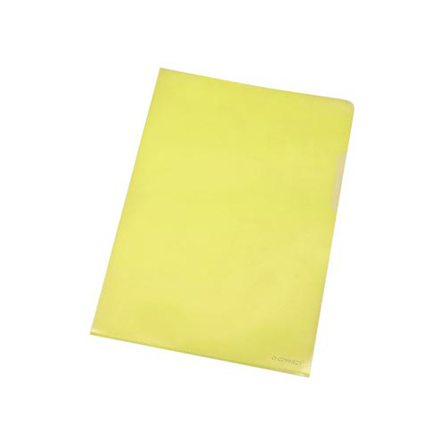 Q-CONNECT Q-CONNECT L-map, geel, 120 micron, pak van 10 stuks