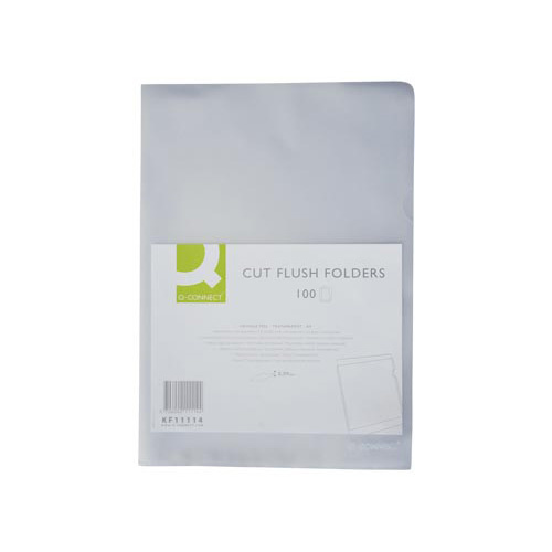 Q-CONNECT Q-CONNECT L-map, gekorreld, 90 micron, pak van 100 stuks