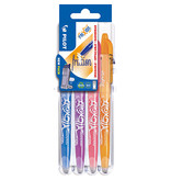 Pilot Pilot roller Frixion Ball Set 2 Go blister van 4 stuks, oranje, roze, paars en blauw