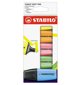 Stabilo STABILO BOSS MINI markeerstift, etui van 5 stuks, assorti