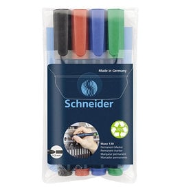 Schneider Schneider permanent marker Maxx 130 assorti, 4 stuks [5st]