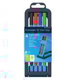 Schneider Schneider balpen Slider Edge, extra breed, geassorteerde kleuren, opstelbare doos van 4 stuks