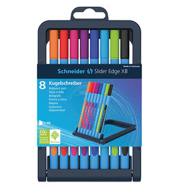 Schneider Schneider balpen Slider Edge, extra breed, geassorteerde kleuren, opstelbare doos met 8 stuks