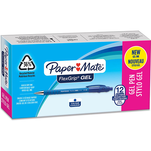 Paper Mate Paper Mate balpen Flexgrip Gel, doos van 12 stuks, blauw