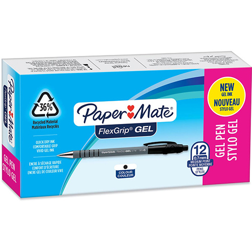 Paper Mate Paper Mate balpen Flexgrip Gel, doos van 12 stuks, zwart