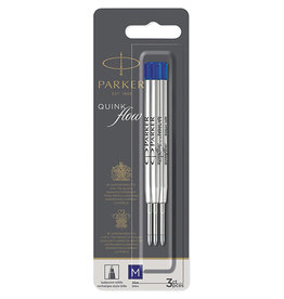 Parker Parker Quinkflow vulling voor balpen, medium, blauw, blister met 3 stuks