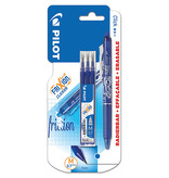 Pilot Pilot gelroller Frixion Ball Clicker, blister van 4 stuks (1 gelroller + 3 vullingen), blauw