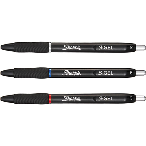 Sharpie Sharpie S-gel roller, medium punt, 3 st., geassorteerde kl.