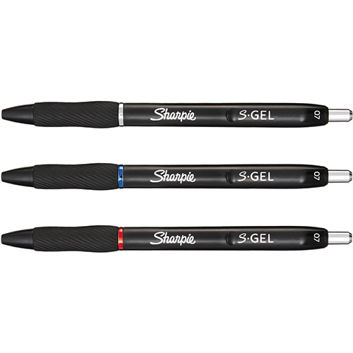 Sharpie Sharpie S-gel roller, medium punt, blister van 3 st., blauw