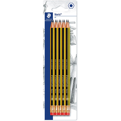 Staedtler Staedtler Noris grafietpotlood HB  met gom, 10 stuks