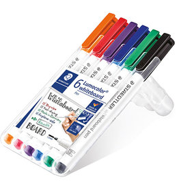 Staedtler Staedtler whiteboard pen Lumocolor Pen, opstelbare box 6 st.